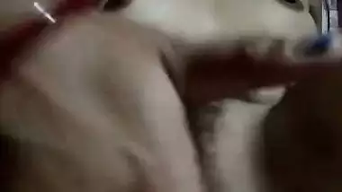 Slim girl hairy pussy fingering and licking wet fingers