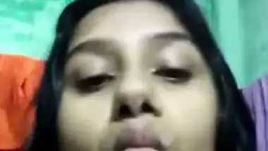 Cute XXX girl shows off boobs via video link to her Desi sponsor