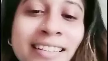 Beautiful wife shows boobs on video call to ex-lover