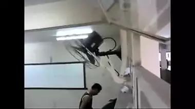 Voyeur records Goa college couple fucking in classroom on cam!