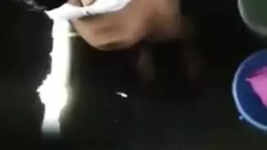 There is a hole in the roof and perv uses it to film Desi neighbor girl