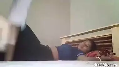 Desi College Girl Fucking with Lover in Hostel Until Cum Moaning & Talking Part 5