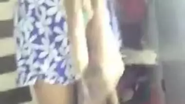 After sex Desi goes to the bathroom to wash her main XXX parts