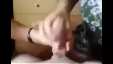 Concupiscent House Wife Sends Spouse To Office With A Good Morning Hand Job!