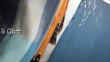 Hidden footage of chubby Desi woman with big XXX tits relaxing in bath