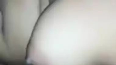 MMS clip of busty Desi girl riding boyfriend's erect XXX manhood