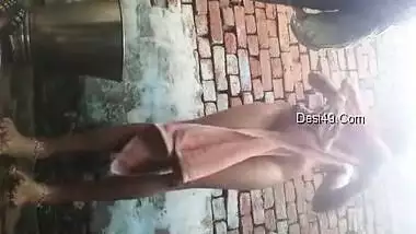 Desi Village Girl Record Outdoor Bathing Selfie For Lover