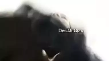 Girl knows about porn perv under the table so she shows Desi boobs