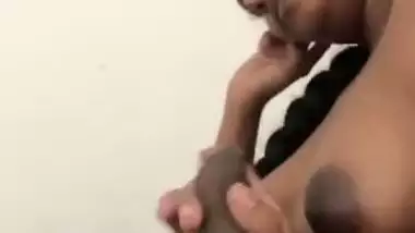 Horny Naughty Cute Shy Busty Girlfriend Playing With Her Boyfriend Dick & Spiting