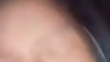 Girlfriend cute boobs showing on video call at night
