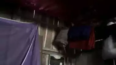 Horny aunty moans on camera during XXX humping by her son in the dark