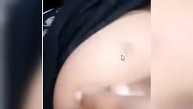 Female shamelessly flashes her XXX tits in close-up Desi solo porn
