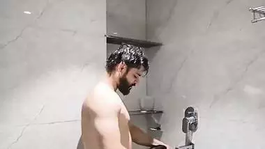 Wild GF enjoys shower sex with his kinky BF