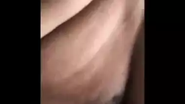 Desi sex wife exposes her XXX bobbies and moves camera to sex hole
