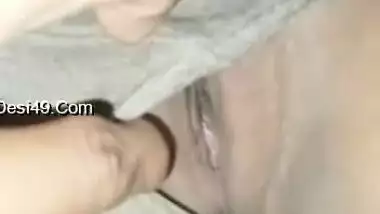 Today Exclusive- Desi Sleeping Wife Boobs And Pussy Video Record By Hubby