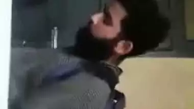 Hijab cheating Desi wife fucked in toilet while husband drinks coffee