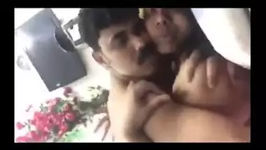 Hardcore home sex movie scene of a youthful and lascivious mallu pair