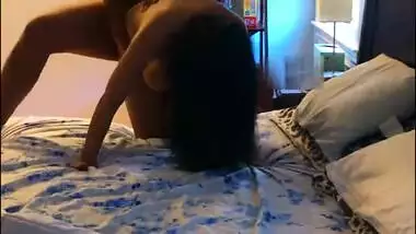 Sexy Indian desi bhabhi with big tits sneaks over during lockdown to get fucked and anal creampie