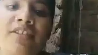 Local village lady showing big boobs and hairy choot