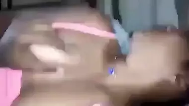 Indian man playing with large tits and filming for home porn video