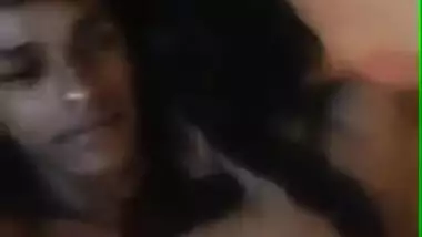 Desi young couple sucking boobs