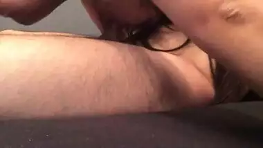 My Indian girlfriend sucking my dick with her boots on in doggy position