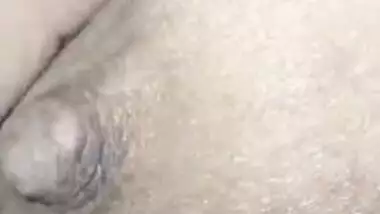 Close-up XXX video of the Indian man playing with wife's nipples