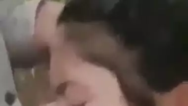 Lovely Desi XXX girl gives a hot blowjob outdoors till her boyfriend cum MMS