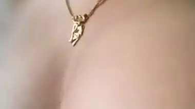 Desi man coaxes GF to film video in which she play with own XXX tits