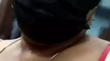 Mature aunty licking dick role-play on video call