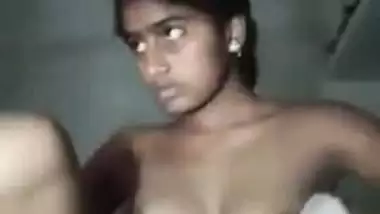 Young village slut strips to show her perky Desi tits for XXX video