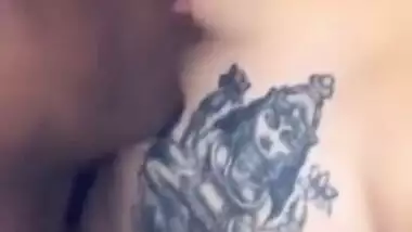 Cutie's nipples are so delicious that the Desi boy can't stop licking them