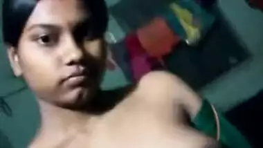 Indian woman with pierced nostril shows her juicy XXX tits on sex cam